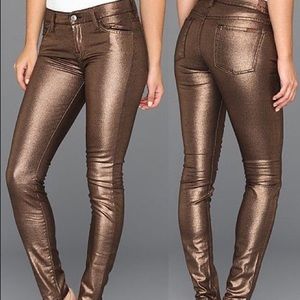 7 For all mankind liquid metallic pants!